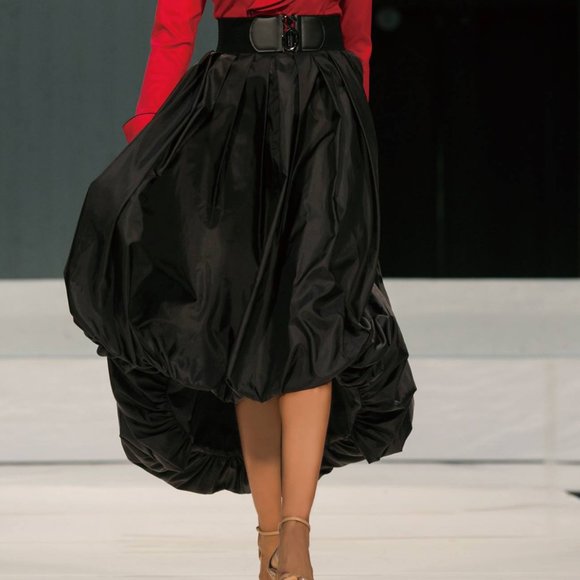 Samuel Dong Dresses & Skirts - Samuel Dong Bubble Skirt Black High-Low Maxi Size Small